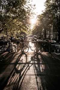 amsterdam bikes and canal 